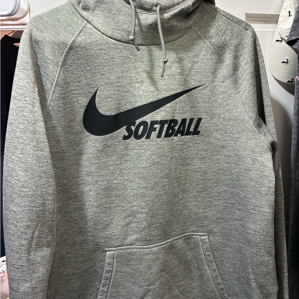 Nike Women’s Heather Gray Dri Fit Softball Hoodie